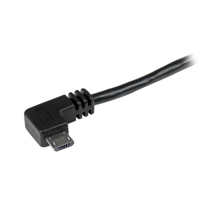 StarTech.com USB2AUB2RA2M cabo USB USB 2.0 2 m USB A Micro-USB B Preto