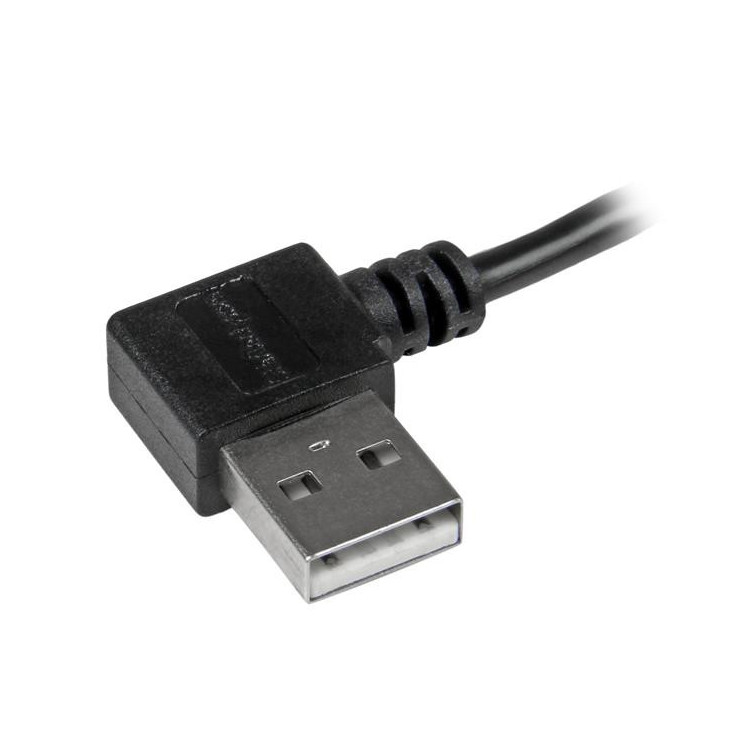 StarTech.com USB2AUB2RA2M cabo USB USB 2.0 2 m USB A Micro-USB B Preto