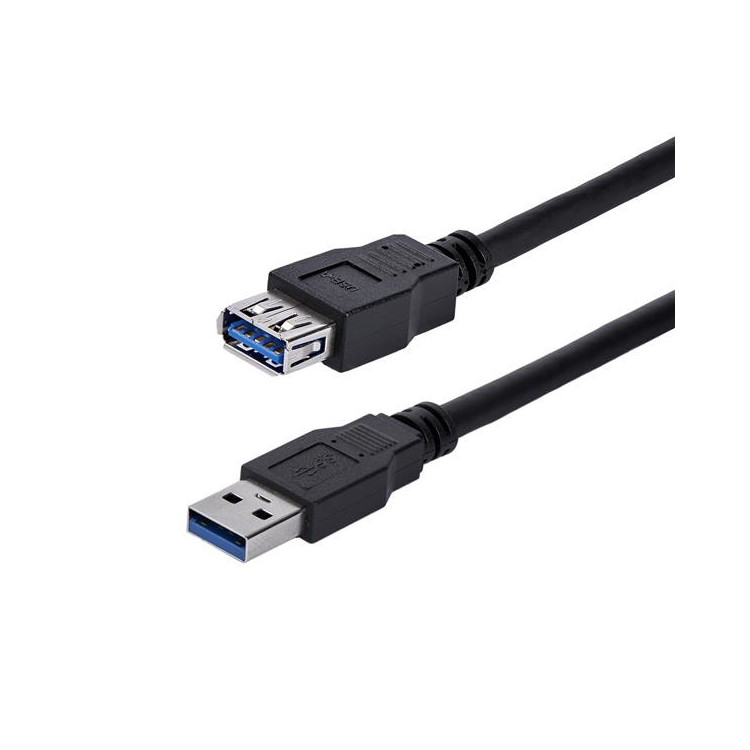 StarTech.com USB3SEXT1MBK cabo USB USB 3.2 Gen 1 (3.1 Gen 1) 1 m USB A Preto