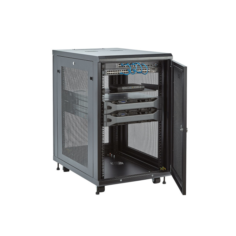 StarTech.com RK1833BKM armário rack 18U Rack independente para servidor Preto