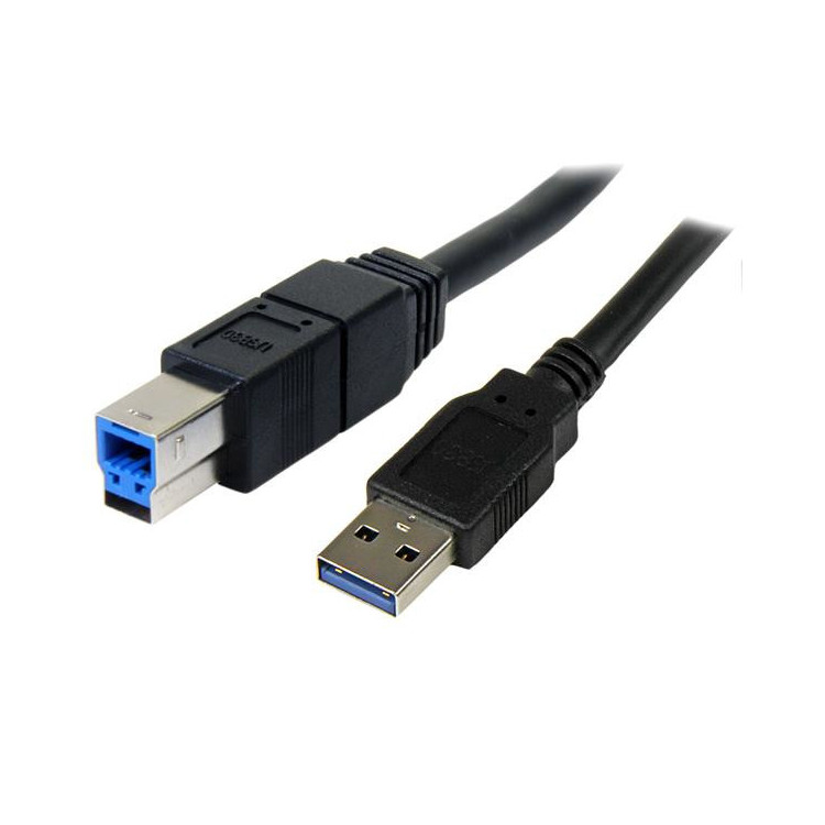 StarTech.com 3m, USB 3.0-A - USB 3.0-B cabo USB USB 3.2 Gen 1 (3.1 Gen 1) USB A USB B Preto