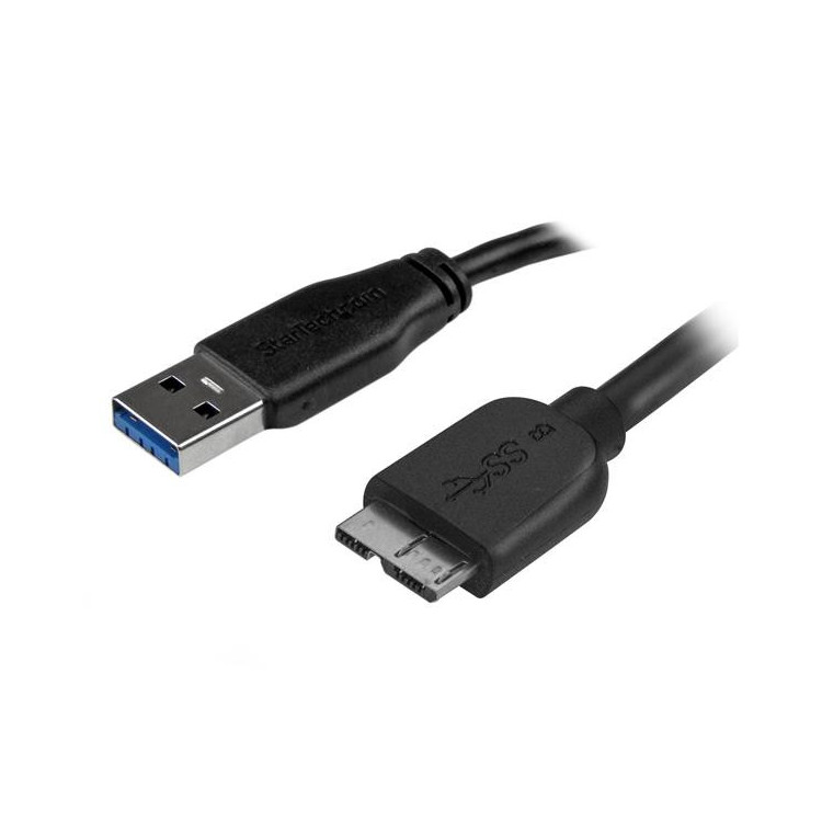 StarTech.com USB3AUB50CMS cabo USB USB 3.2 Gen 1 (3.1 Gen 1) 0,5 m USB A Micro-USB B Preto