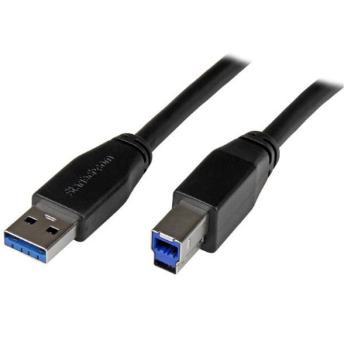 StarTech.com USB3SAB5M cabo USB USB 3.2 Gen 1 (3.1 Gen 1) 5 m USB A USB B Preto StarTech.com USB3SAB5M cabo USB USB 3.2 Gen 1 (3.1 Gen 1) 5 m USB A USB B Preto