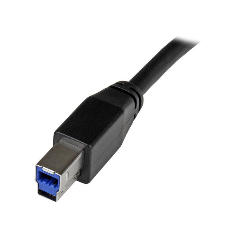 StarTech.com USB3SAB5M cabo USB USB 3.2 Gen 1 (3.1 Gen 1) 5 m USB A USB B Preto