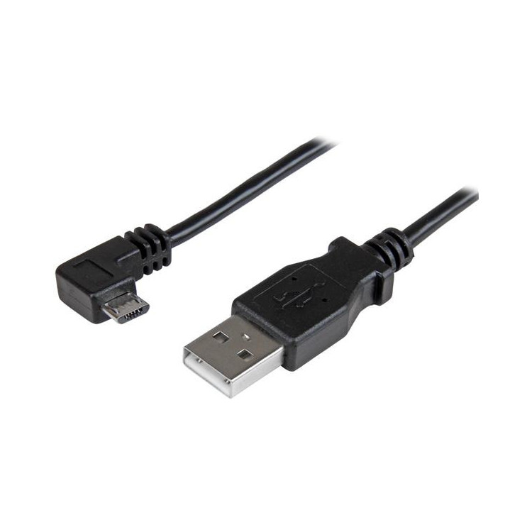 StarTech.com USBAUB50CMRA cabo USB USB 2.0 0,5 m USB A Micro-USB A Preto