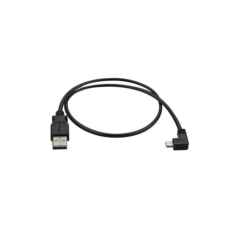 StarTech.com USBAUB50CMRA cabo USB USB 2.0 0,5 m USB A Micro-USB A Preto