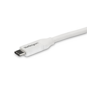 StarTech.com Cabo USB-C para USB-C com 5A PD - M M - Branco - 4 m - USB 2.0 - Certificação USB-IF 2