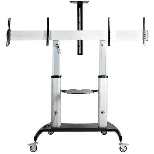 StarTech.com STNDMTVDUO suporte para TV 152,4 cm (60") Preto, Prateado