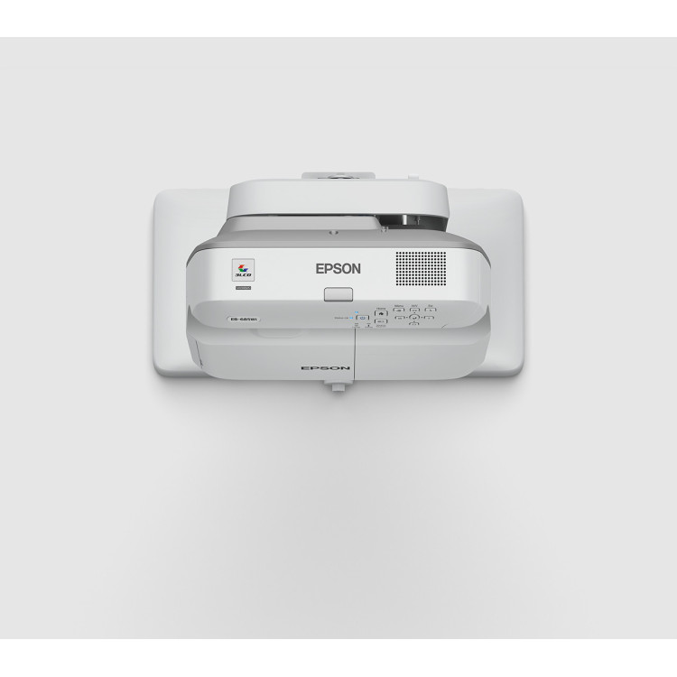 Epson EB-685W Projetor de ultra curta distância 3500 ANSI lumens 3LCD WXGA (1280x800) Branco, Cinzento