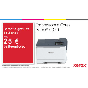 Xerox Impressora Duplex sem Fios C320 A4 33 ppm PS3 PCL5e 6 2 Bandejas Total 251 folhas 2