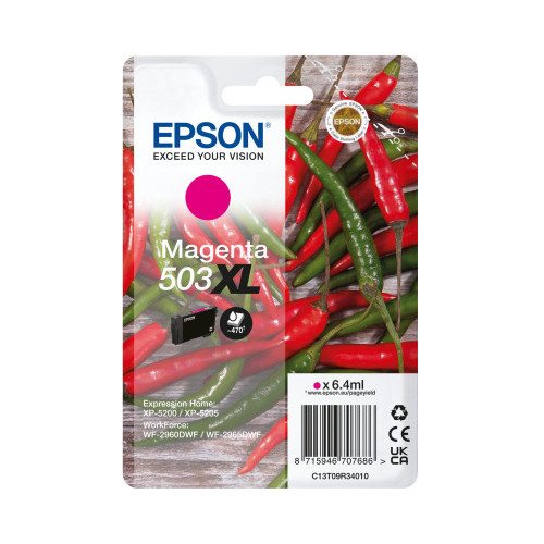 Epson 503XL tinteiro 1 unidade(s) Original Rendimento alto (XL) Magenta Epson 503XL tinteiro 1 unidade(s) Original Rendimento alto (XL) Magenta