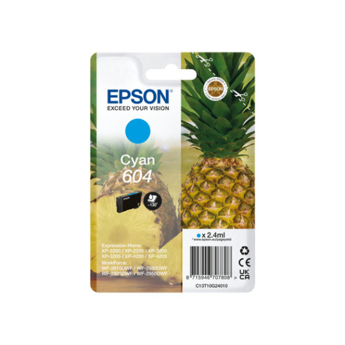Epson 604 tinteiro 1 unidade(s) Original Rendimento padrão Ciano Epson 604 tinteiro 1 unidade(s) Original Rendimento padrão Ciano