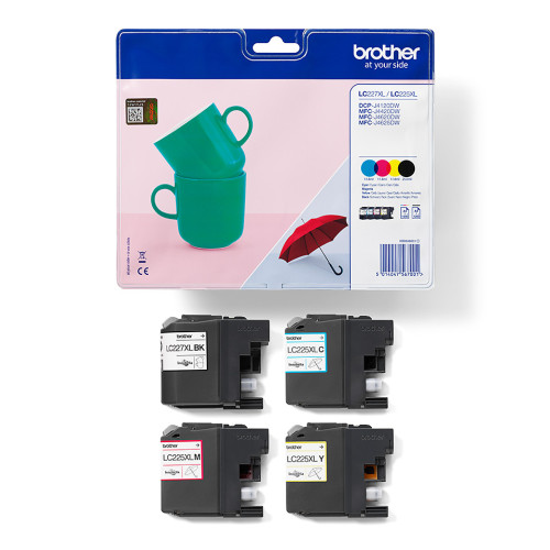 Brother LC-227XLVALBP tinteiro 4 unidade(s) Original Preto, Ciano, Magenta, Amarelo Brother LC-227XLVALBP tinteiro 4 unidade(s) Original Preto, Ciano, Magenta, Amarelo