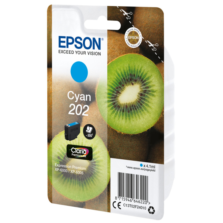 Epson Kiwi 202 tinteiro 1 unidade(s) Original Rendimento padrão Ciano