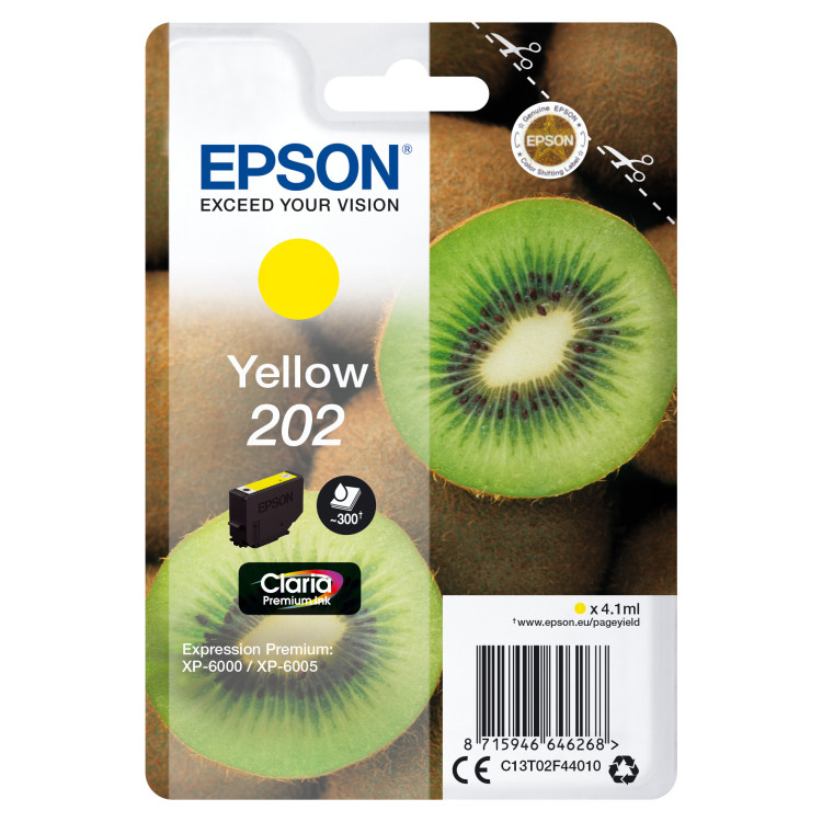 Epson Kiwi 202 tinteiro 1 unidade(s) Original Rendimento padrão Amarelo