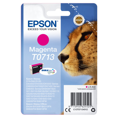 Epson T0713 tinteiro 1 unidade(s) Original Rendimento padrão Magenta Epson T0713 tinteiro 1 unidade(s) Original Rendimento padrão Magenta