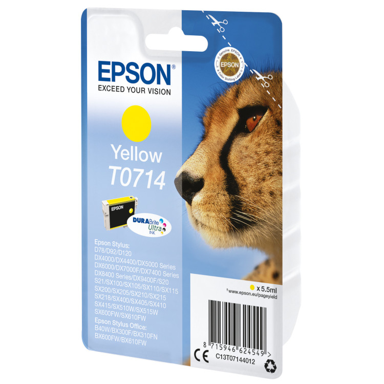 Epson T0714 tinteiro 1 unidade(s) Original Rendimento padrão Amarelo