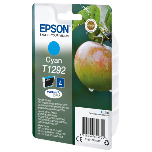 Epson T1292 tinteiro 1 unidade(s) Original Ciano Epson T1292 tinteiro 1 unidade(s) Original Ciano