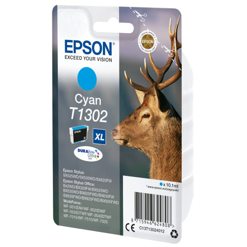 Epson Stag T1302 tinteiro 1 unidade(s) Original Rendimento alto (XL) Ciano Epson Stag T1302 tinteiro 1 unidade(s) Original Rendimento alto (XL) Ciano