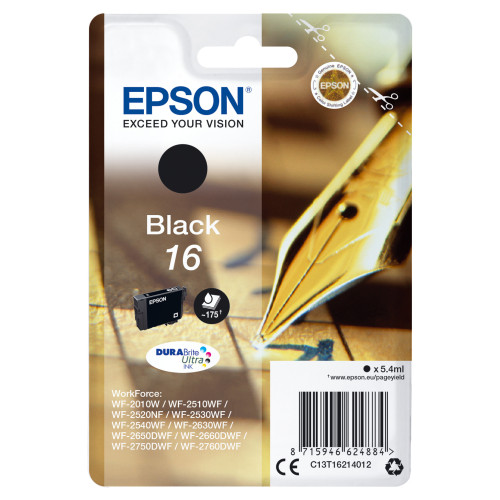 Epson Pen and crossword C13T16214012 tinteiro 1 unidade(s) Original Rendimento padrão Preto Epson Pen and crossword C13T16214012 tinteiro 1 unidade(s) Original Rendimento padrão Preto