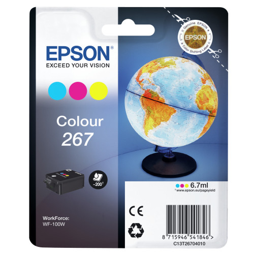 Epson Globe C13T26704010 tinteiro 1 unidade(s) Original Ciano, Magenta, Amarelo Epson Globe C13T26704010 tinteiro 1 unidade(s) Original Ciano, Magenta, Amarelo