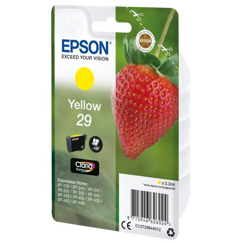 Epson Strawberry C13T29844022 tinteiro 1 unidade(s) Original Amarelo Epson Strawberry C13T29844022 tinteiro 1 unidade(s) Original Amarelo
