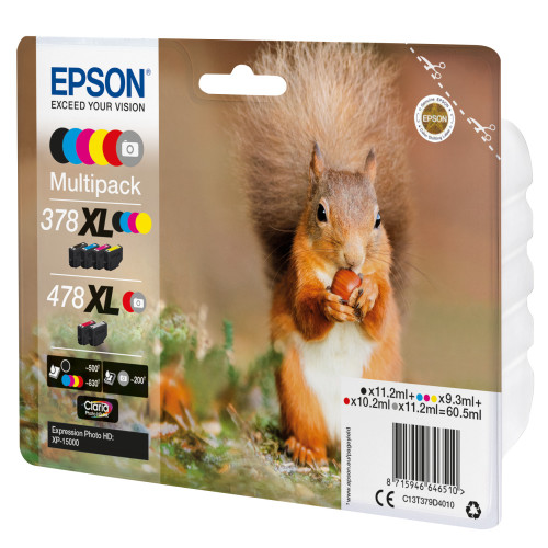 Epson Squirrel 478XL tinteiro 1 unidade(s) Original Rendimento alto (XL) Preto, Ciano, Magenta, Amarelo, Vermelho, Cinzento Epson Squirrel 478XL tinteiro 1 unidade(s) Original Rendimento alto (XL) Preto, Ciano, Magenta, Amarelo, Vermelho, Cinzento