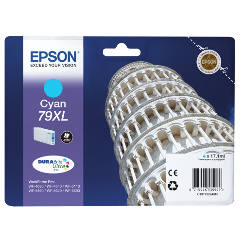 Epson Tower of Pisa 79XL tinteiro 1 unidade(s) Original Rendimento alto (XL) Ciano