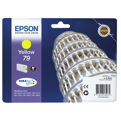Epson Tower of Pisa 79 tinteiro 1 unidade(s) Original Rendimento padrão Amarelo Epson Tower of Pisa 79 tinteiro 1 unidade(s) Original Rendimento padrão Amarelo