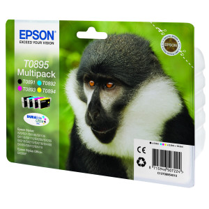 Epson Monkey Multipack de 4 cores T0895 Tinta DURABrite Ultra (c alarme RF+AM) 2