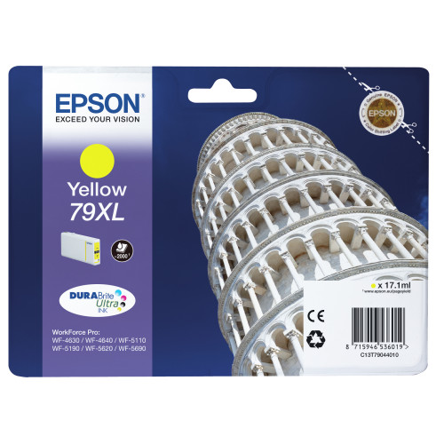 Epson Tower of Pisa 79XL tinteiro 1 unidade(s) Original Rendimento alto (XL) Amarelo Epson Tower of Pisa 79XL tinteiro 1 unidade(s) Original Rendimento alto (XL) Amarelo