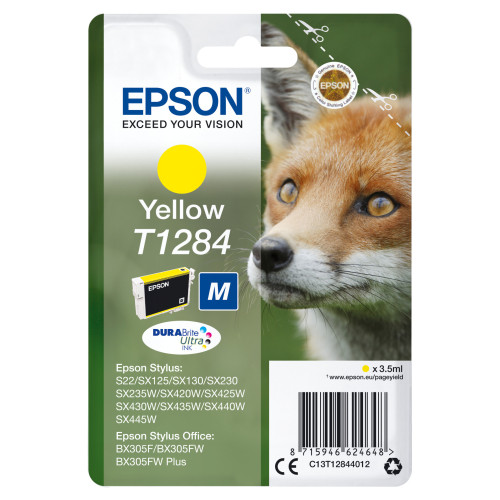 Epson Fox T1284 tinteiro 1 unidade(s) Original Amarelo Epson Fox T1284 tinteiro 1 unidade(s) Original Amarelo