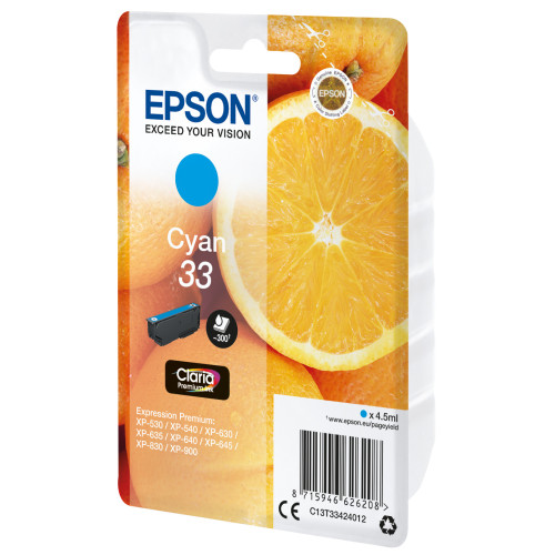 Epson Oranges C13T33424022 tinteiro 1 unidade(s) Original Ciano Epson Oranges C13T33424022 tinteiro 1 unidade(s) Original Ciano