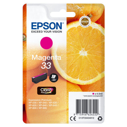 Epson Oranges C13T33434022 tinteiro 1 unidade(s) Original Magenta Epson Oranges C13T33434022 tinteiro 1 unidade(s) Original Magenta