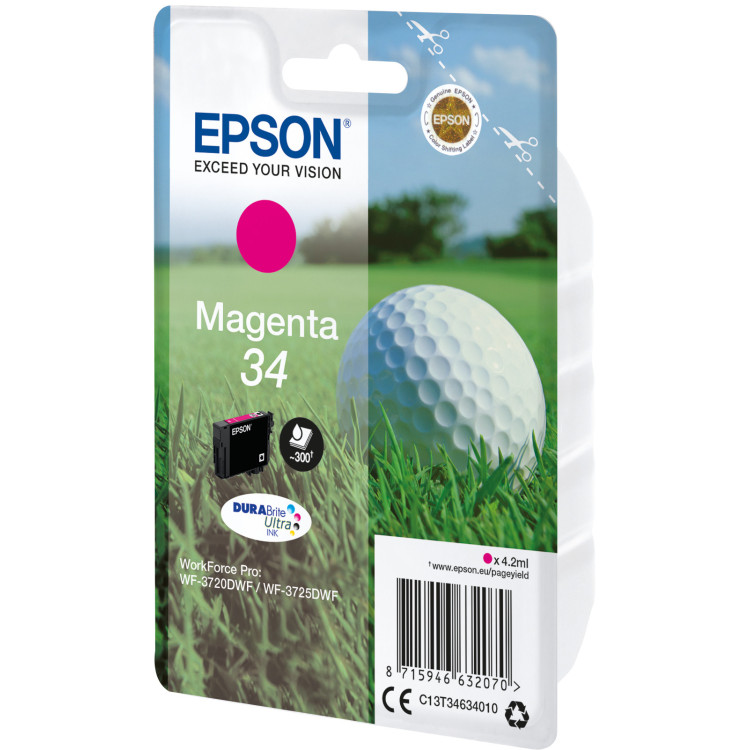 Epson Golf ball C13T34634020 tinteiro 1 unidade(s) Original Rendimento padrão Magenta