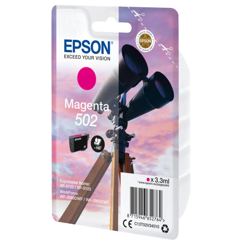 Epson 502 tinteiro 1 unidade(s) Original Rendimento padrão Magenta