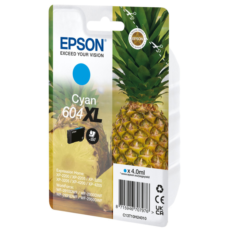 Epson 604XL tinteiro 1 unidade(s) Original Rendimento alto (XL) Ciano