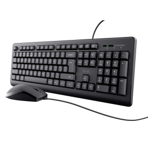Trust 24906 teclado Rato incluído Escritório USB Português Preto