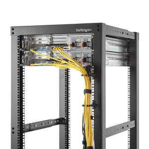 StarTech.com Gancho de argola D de gestão de cabo de armário rack para servidor vertical 1U - 4,5x10 cm 2