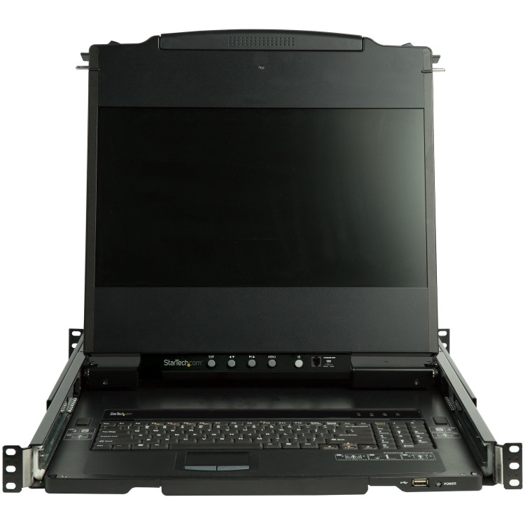 StarTech.com RKCOND17HD consola rack 43,9 cm (17.3") 1920 x 1080 pixels Aço Preto 1U