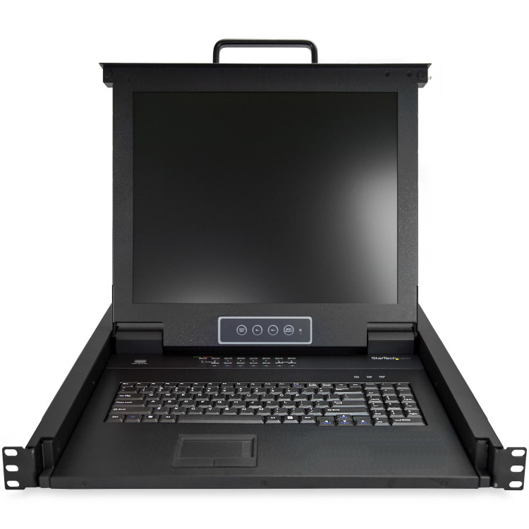 StarTech.com RKCONS1716K consola rack 43,2 cm (17") 1280 x 1024 pixels Aço Preto 1U