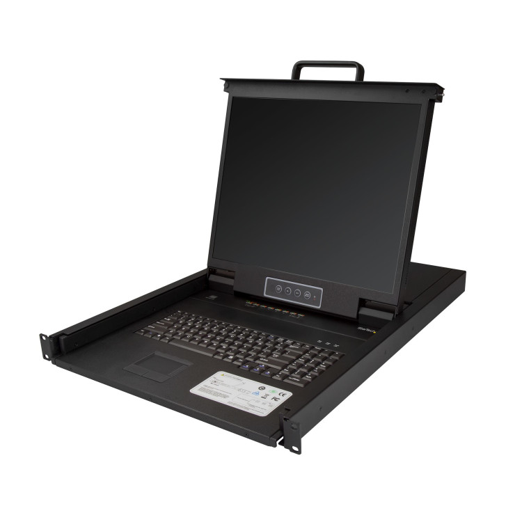 StarTech.com RKCONS1908K consola rack 48,3 cm (19") 1280 x 1024 pixels Aço Preto 1U