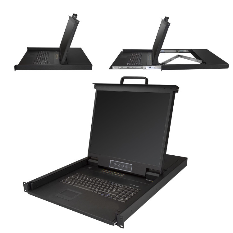 StarTech.com RKCONS1916K consola rack 48,3 cm (19") 1280 x 1024 pixels Preto 1U
