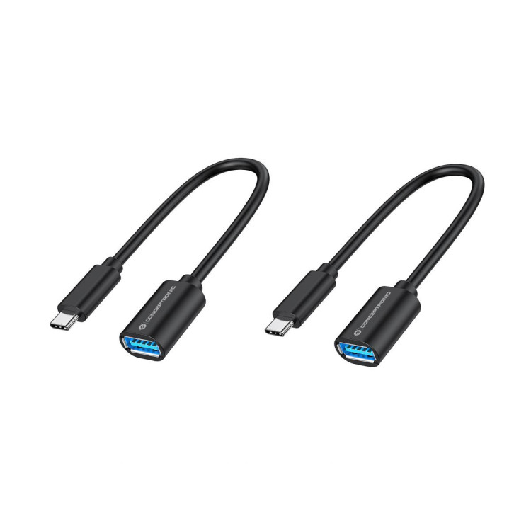 Conceptronic ABBY11B cabo USB USB 3.2 Gen 1 (3.1 Gen 1) 0,2 m USB C USB A Preto