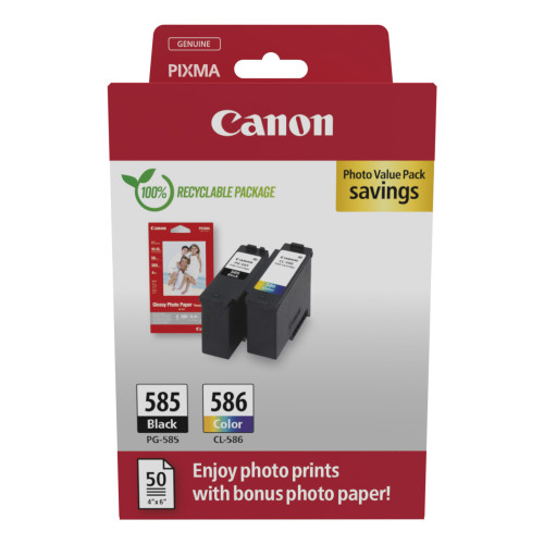Canon PG-585 CL-586 PVP tinteiro 2 unidade(s) Original Preto, Ciano, Magenta, Amarelo Canon PG-585 CL-586 PVP tinteiro 2 unidade(s) Original Preto, Ciano, Magenta, Amarelo