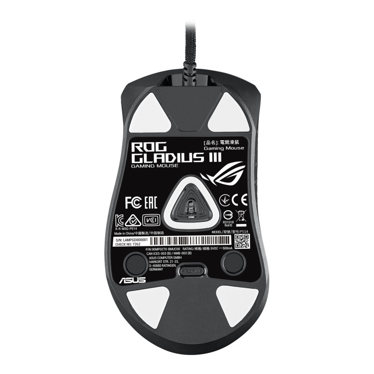 ASUS ROG Gladius III rato Jogos Mão direita USB Type-A Ótico 19000 DPI