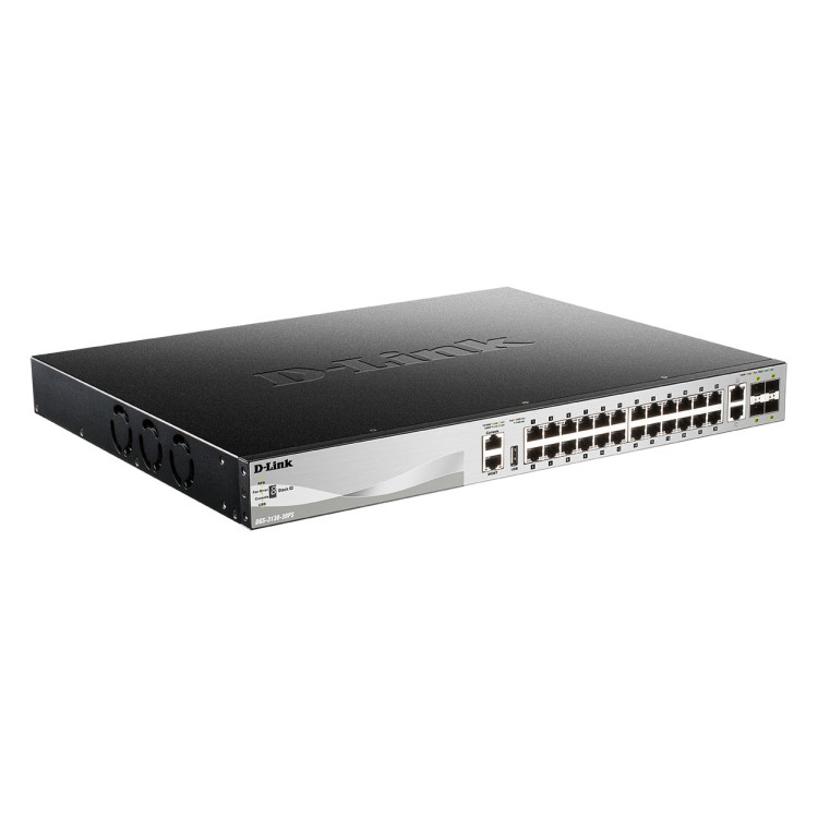D-Link DGS-3130-30PS E switch de rede Gerido L3 Gigabit Ethernet (10 100 1000) Power over Ethernet (PoE) Cinzento