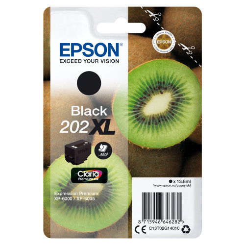 Epson Kiwi 202XL tinteiro 1 unidade(s) Original Rendimento alto (XL) Preto Epson Kiwi 202XL tinteiro 1 unidade(s) Original Rendimento alto (XL) Preto