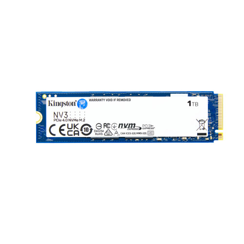 Kingston Technology NV3 1 TB M.2 PCI Express 4.0 NVMe 3D NAND Kingston Technology NV3 1 TB M.2 PCI Express 4.0 NVMe 3D NAND