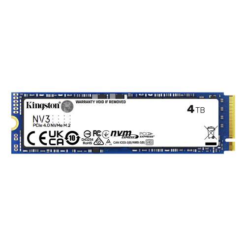 Kingston Technology NV3 4 TB M.2 PCI Express 4.0 NVMe 3D NAND Kingston Technology NV3 4 TB M.2 PCI Express 4.0 NVMe 3D NAND